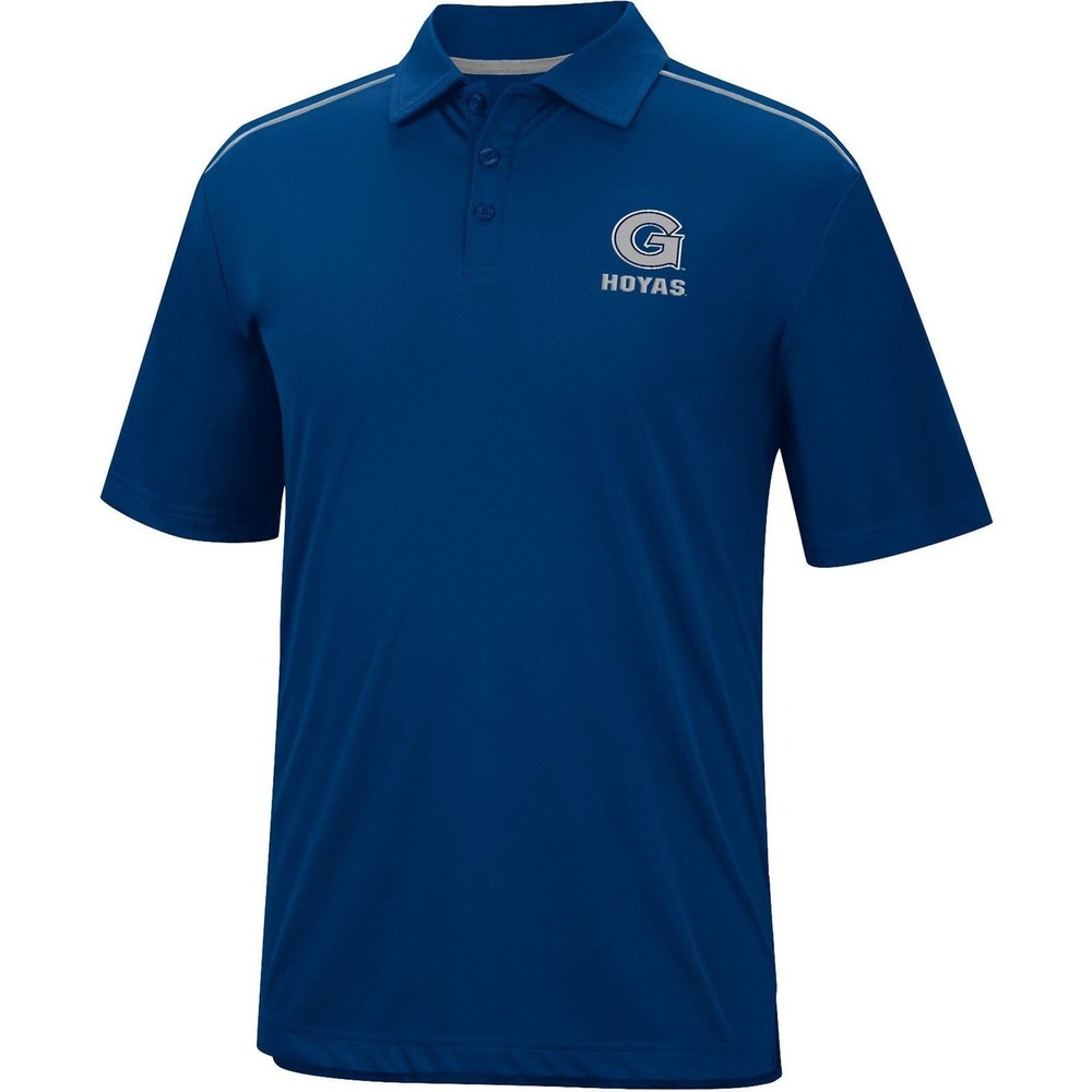Colosseum Men's Georgetown Hoyas Blue Polo, Large, Dri-Fit